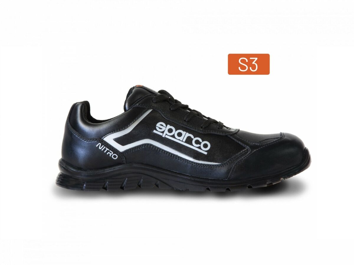 Zapatilla Sparco Nitro S3 piel flor negro - Imagen 1