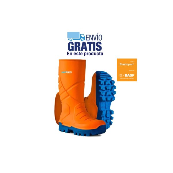 Bota Noratherm S5 anti frío hasta -50º PU Elastopan de BASF color naranja